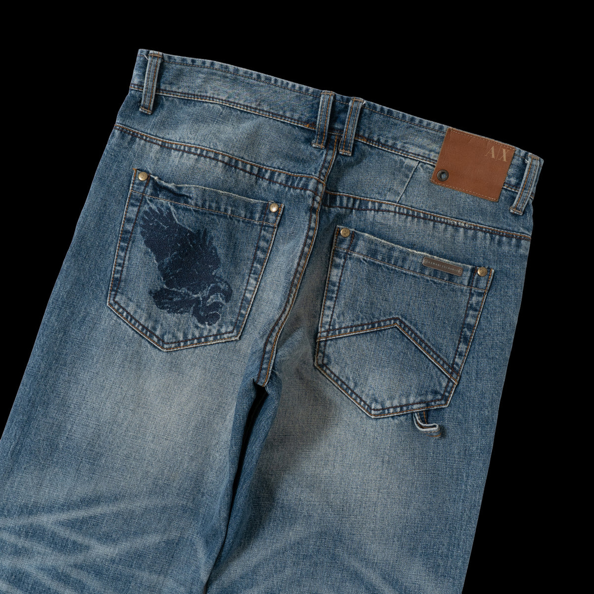 ARMANI EXCHANGE Washed Straight Jeans