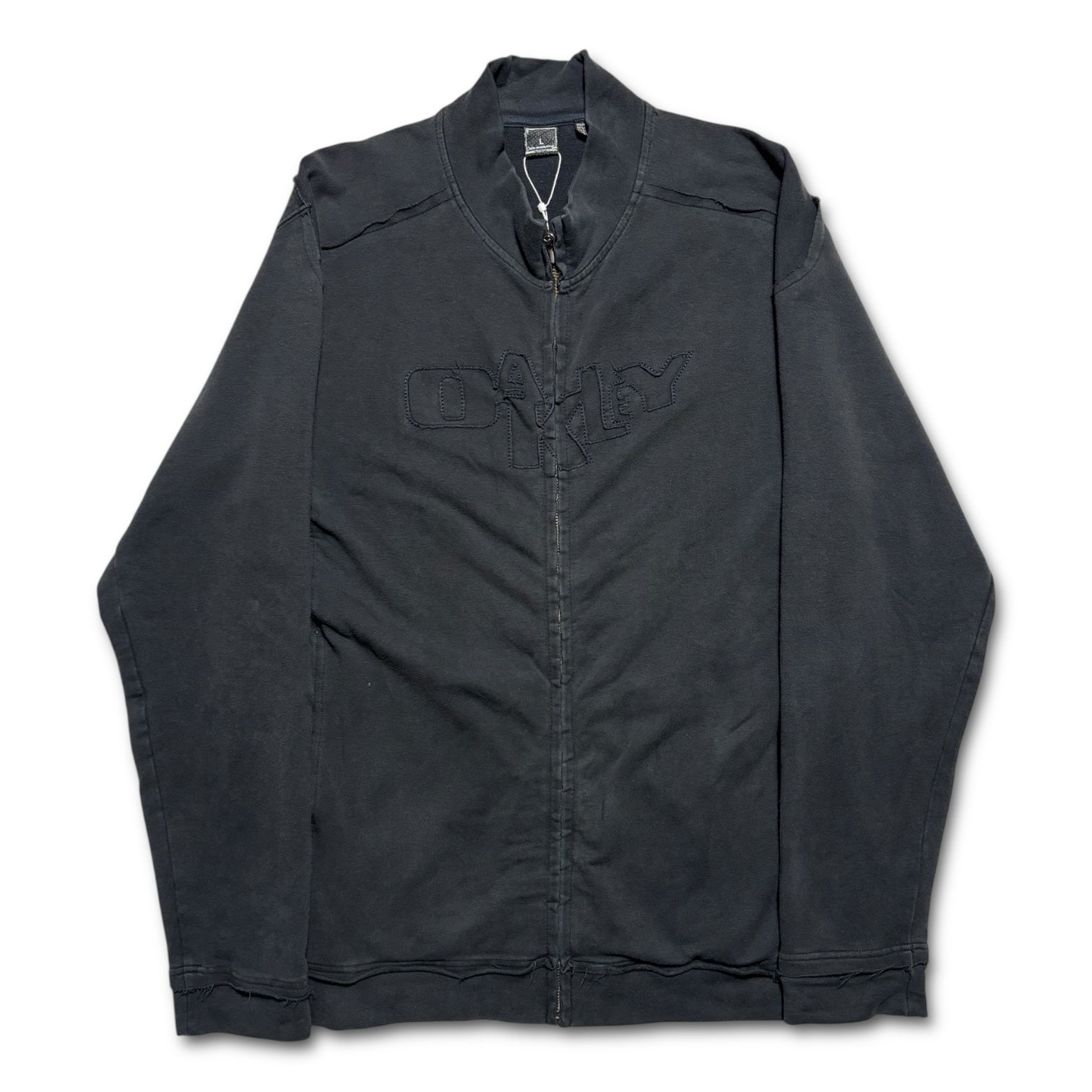 00s Oakley cutout sweat zip top black