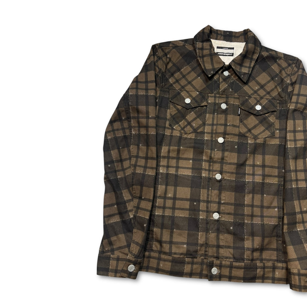 00s Montage Plaid Shirts Jacket
