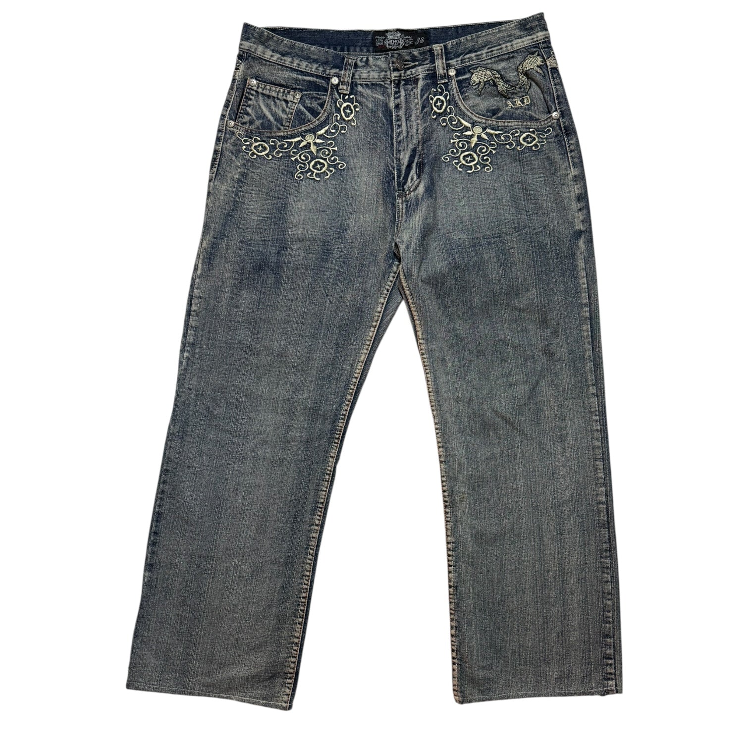 AKADEMIKS Embroid Buggy Denim