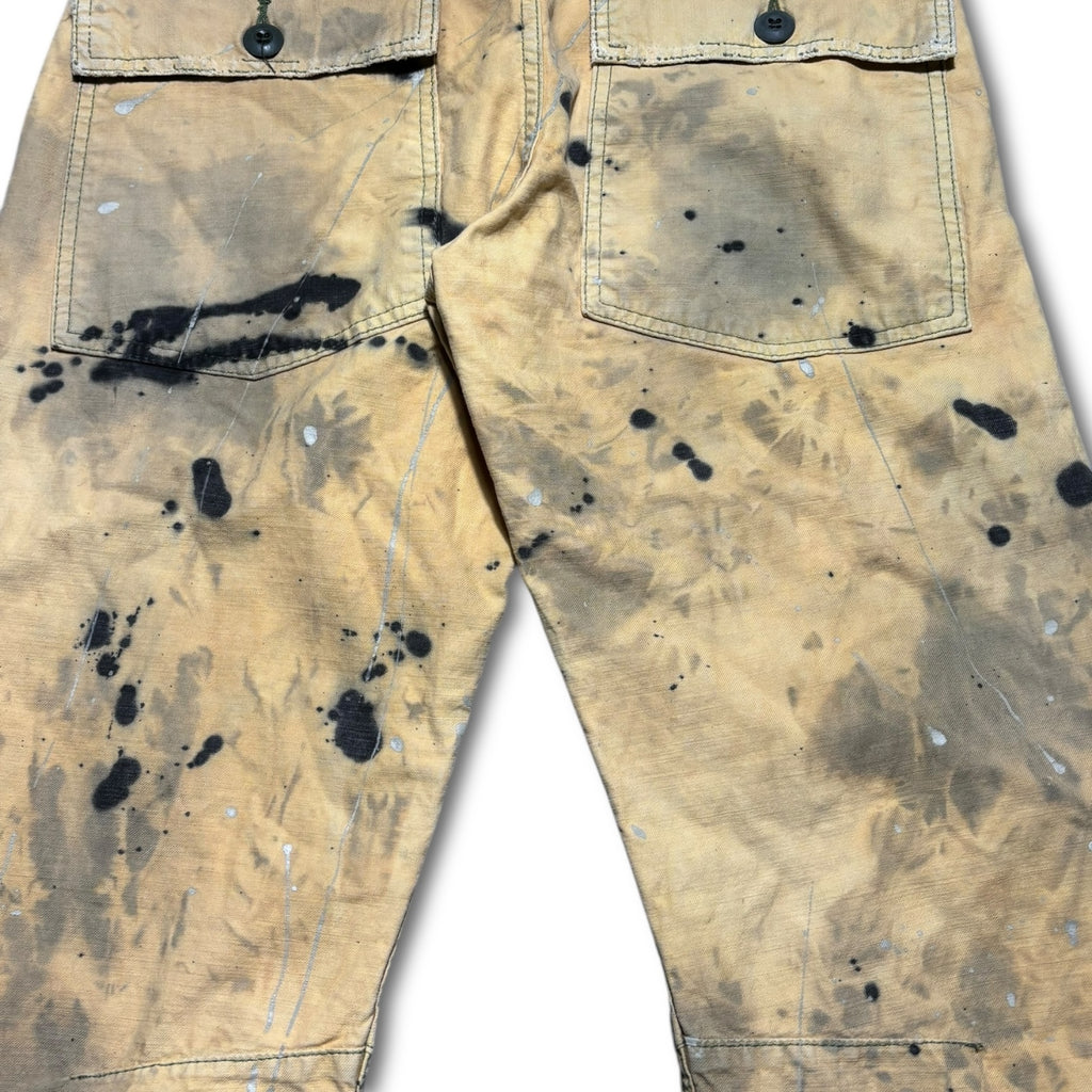 [13each remake] 00s Blue Way Bleached Paint Pants