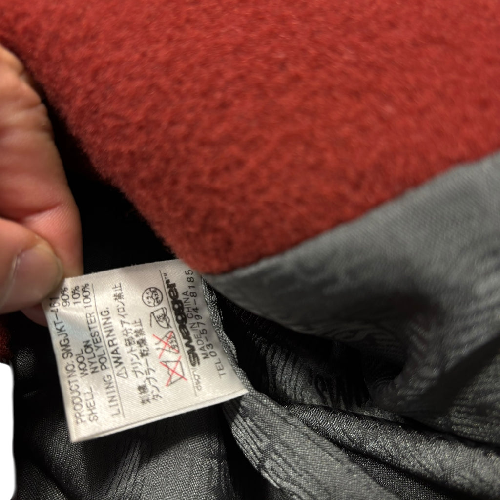 Swagger Red Hooded long duffle coat