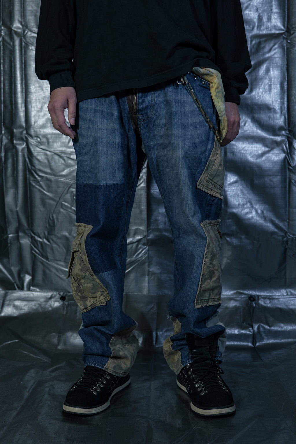 PPFM 00s Docking Camo Cargo Denim