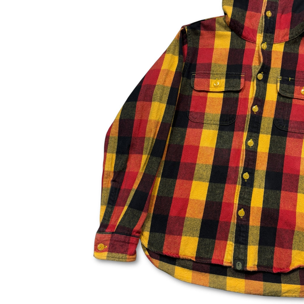 00s Bape Full Button Plaid Shirts
