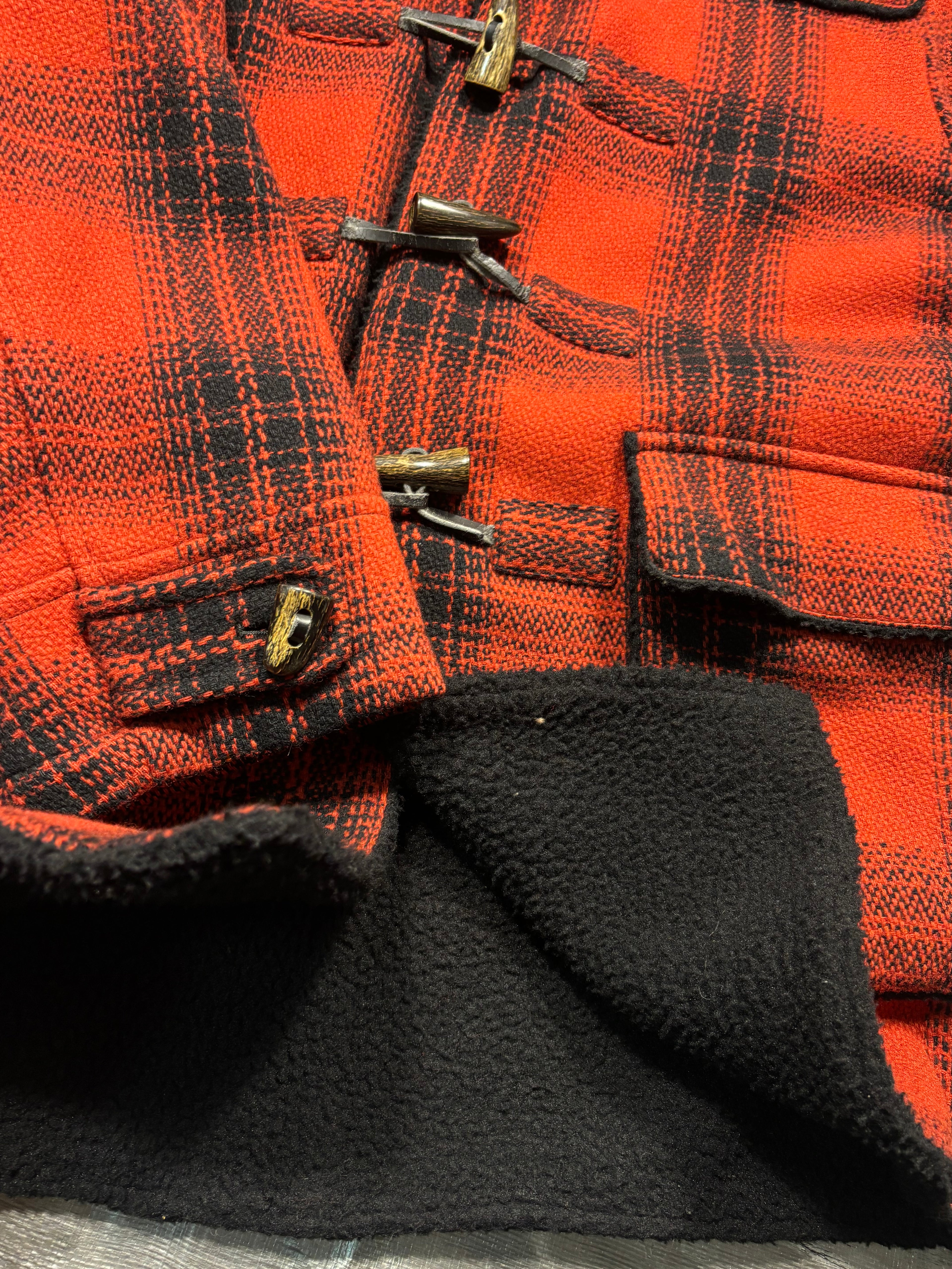 00s Complete Finess Hooded Plaid Coat