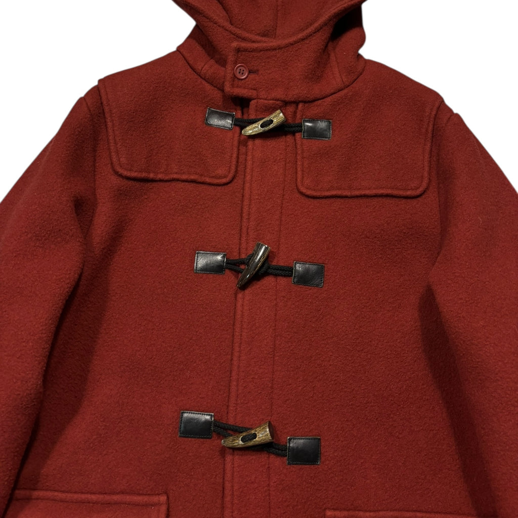 Swagger Red Hooded long duffle coat