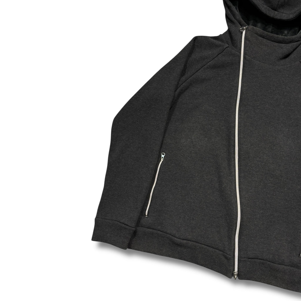 Calvin Klien 00s asymmetry zip hoodie