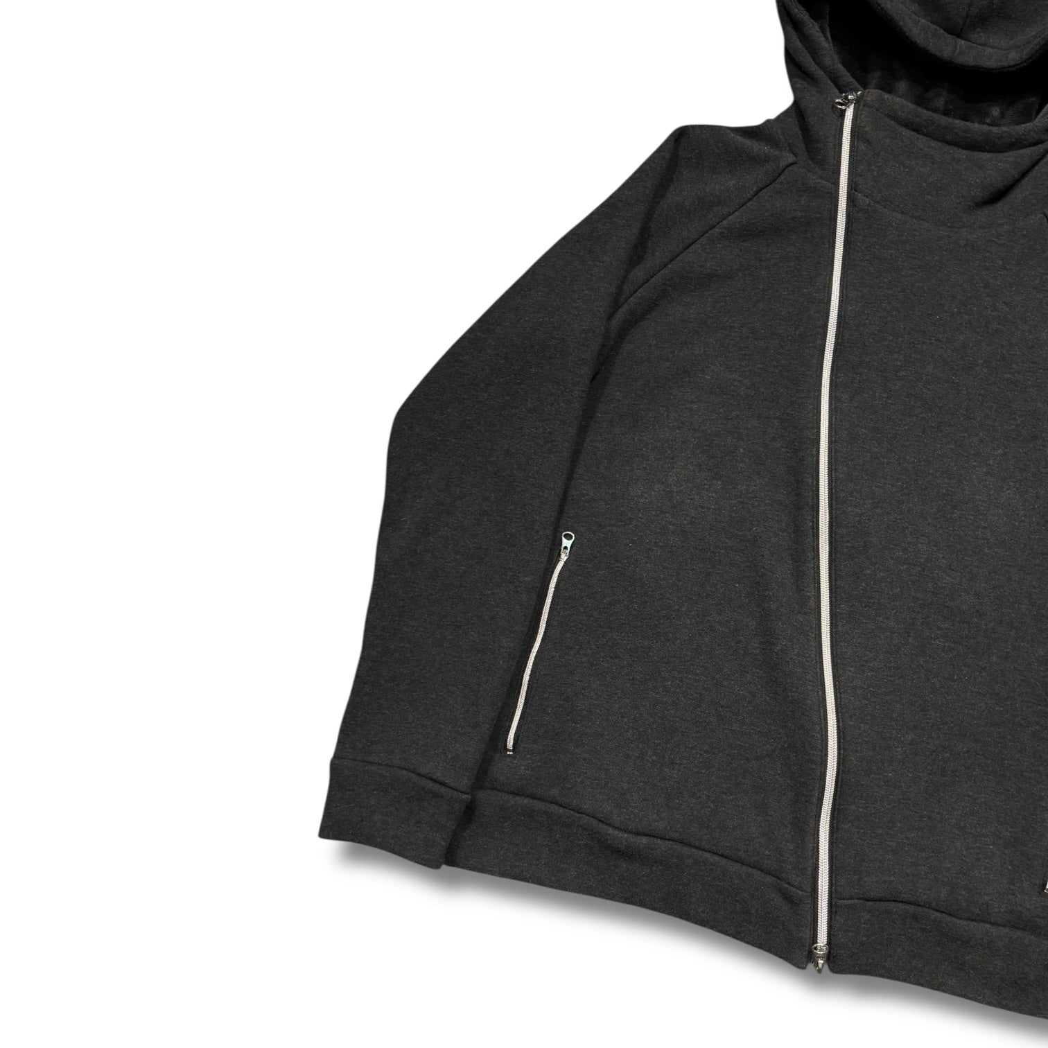 Calvin Klien 00s asymmetry zip hoodie
