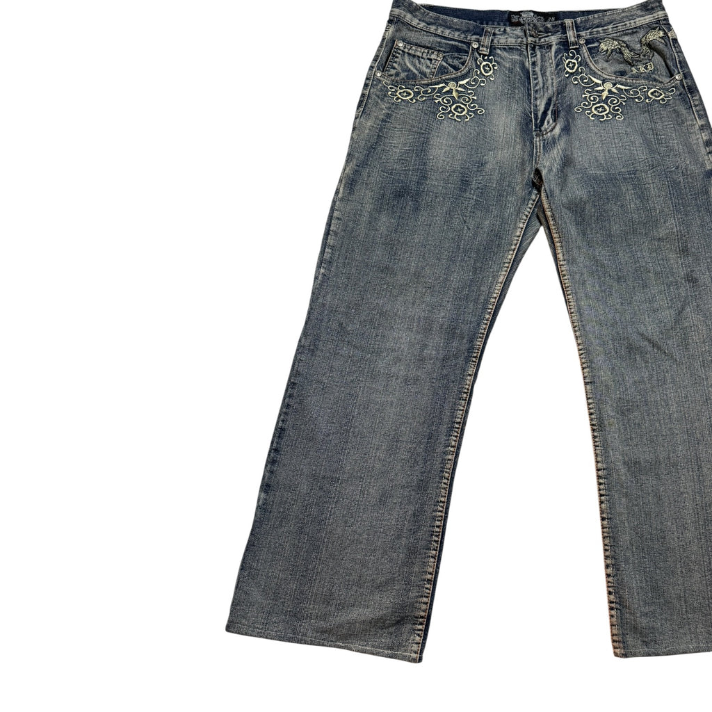 AKADEMIKS Embroid Buggy Denim