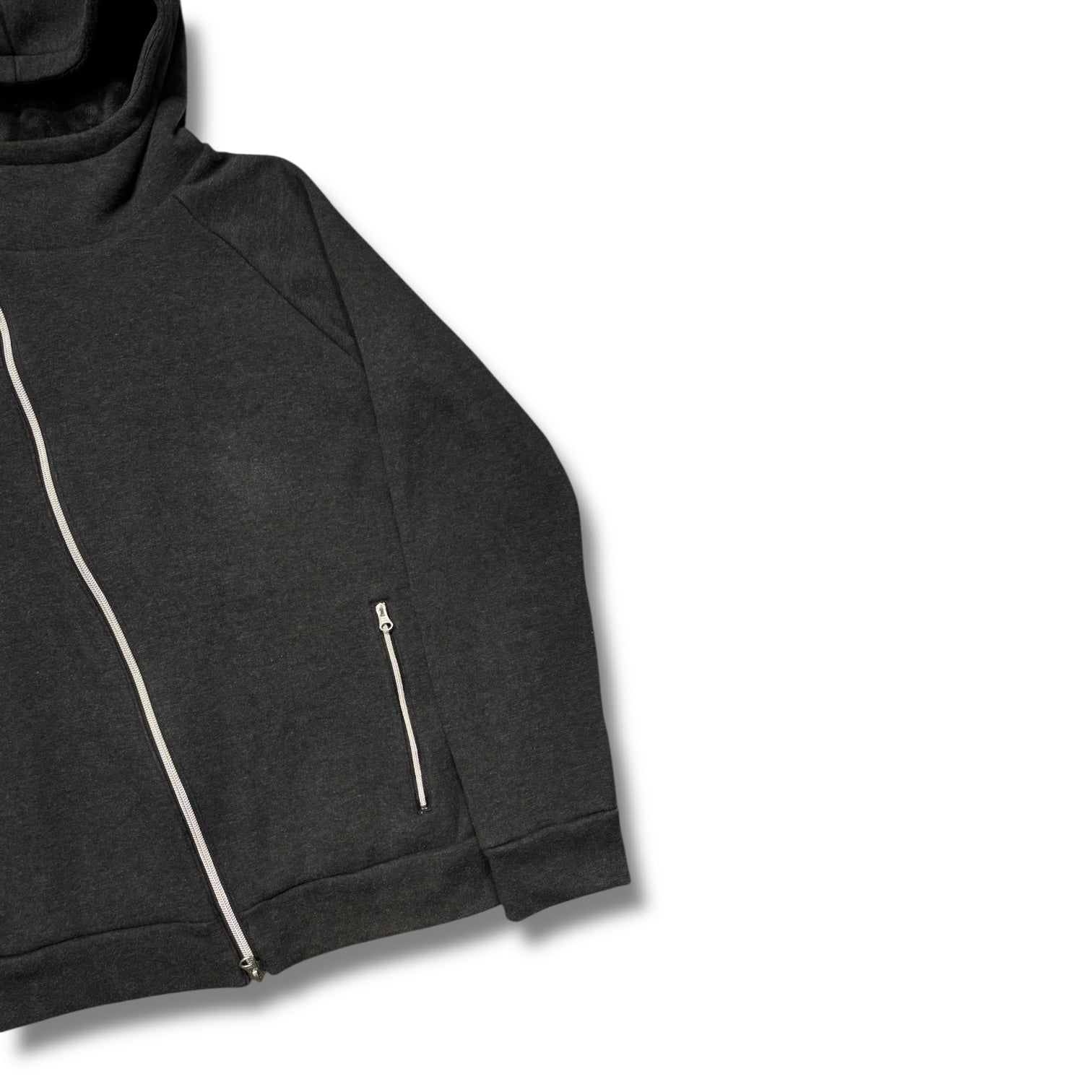 Calvin Klien 00s asymmetry zip hoodie