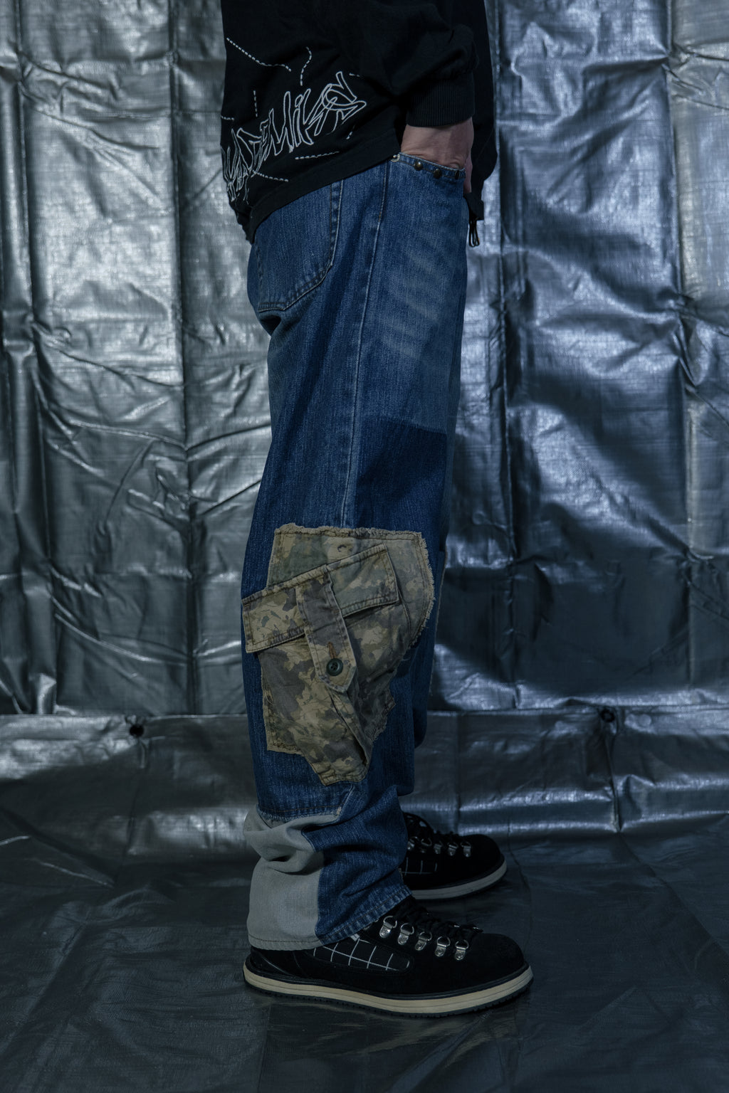 PPFM 00s Docking Camo Cargo Denim
