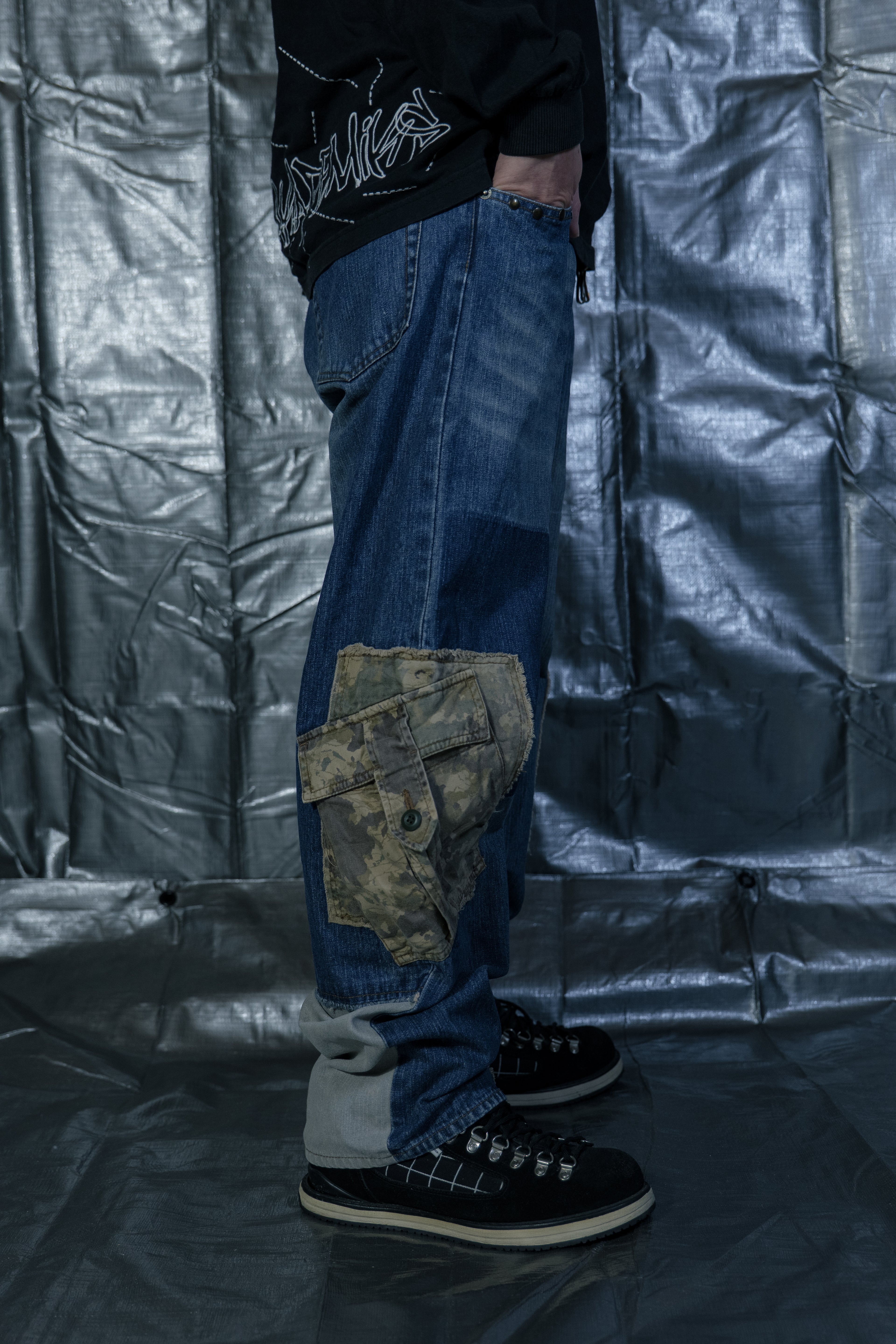 PPFM 00s Docking Camo Cargo Denim