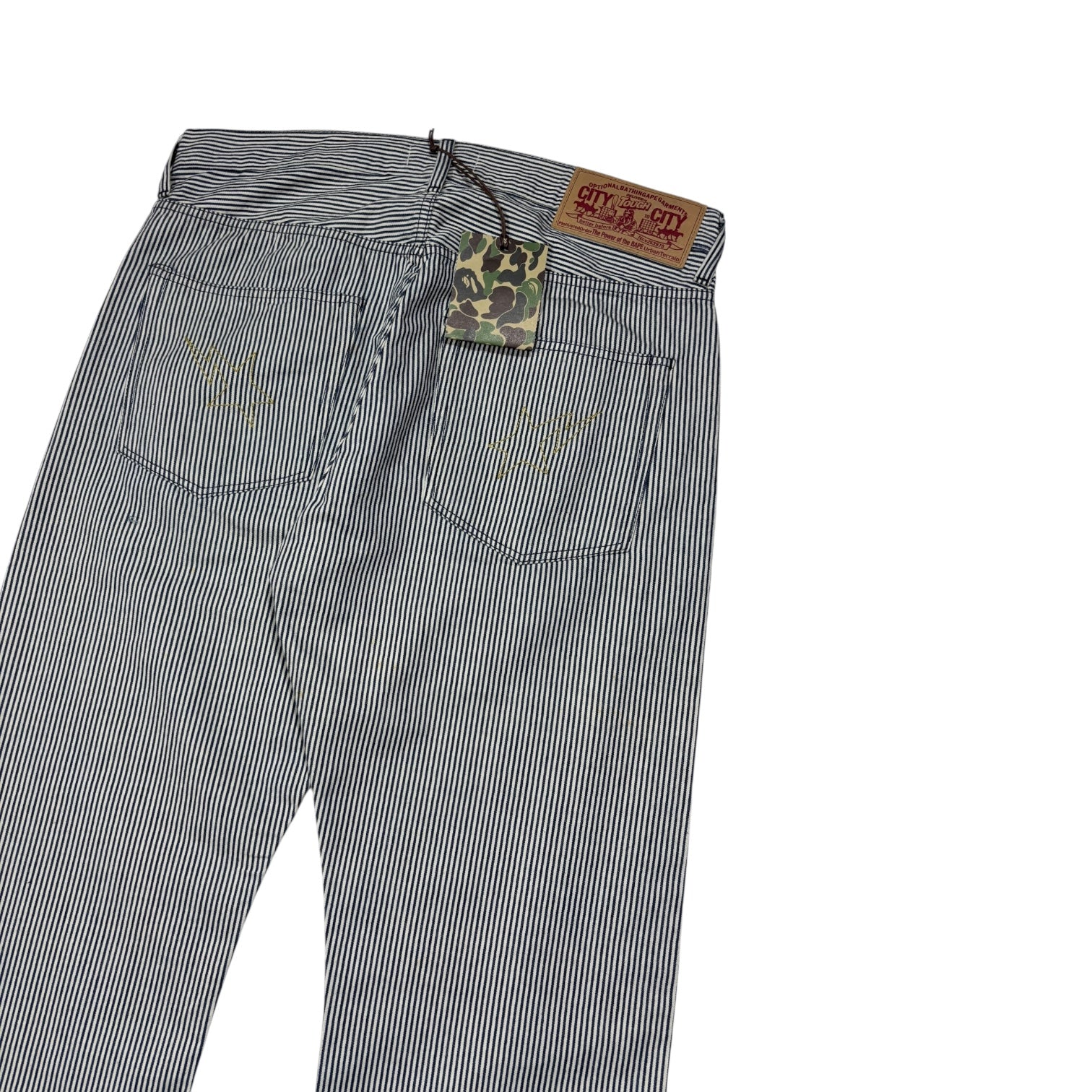 00s Bape STA  stripe Denim pants