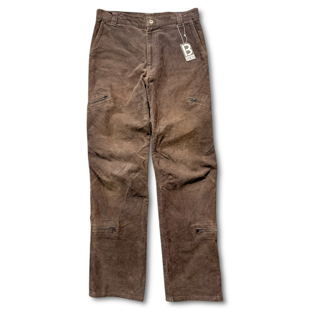 MEGATIVE 00s velours parachute pants brown