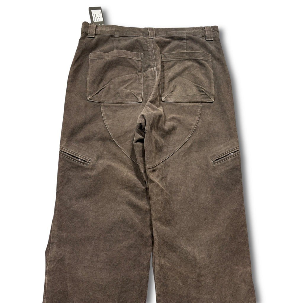 MEGATIVE 00s velours parachute pants brown