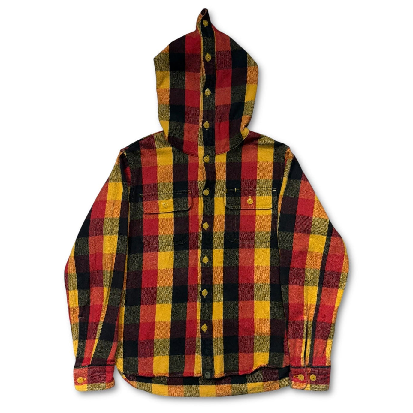 00s Bape Full Button Plaid Shirts