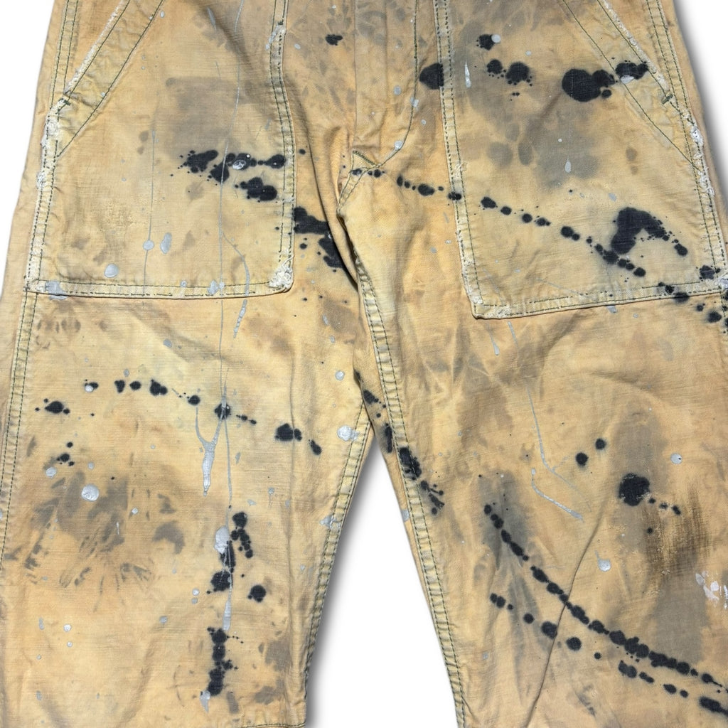 [13each remake] 00s Blue Way Bleached Paint Pants