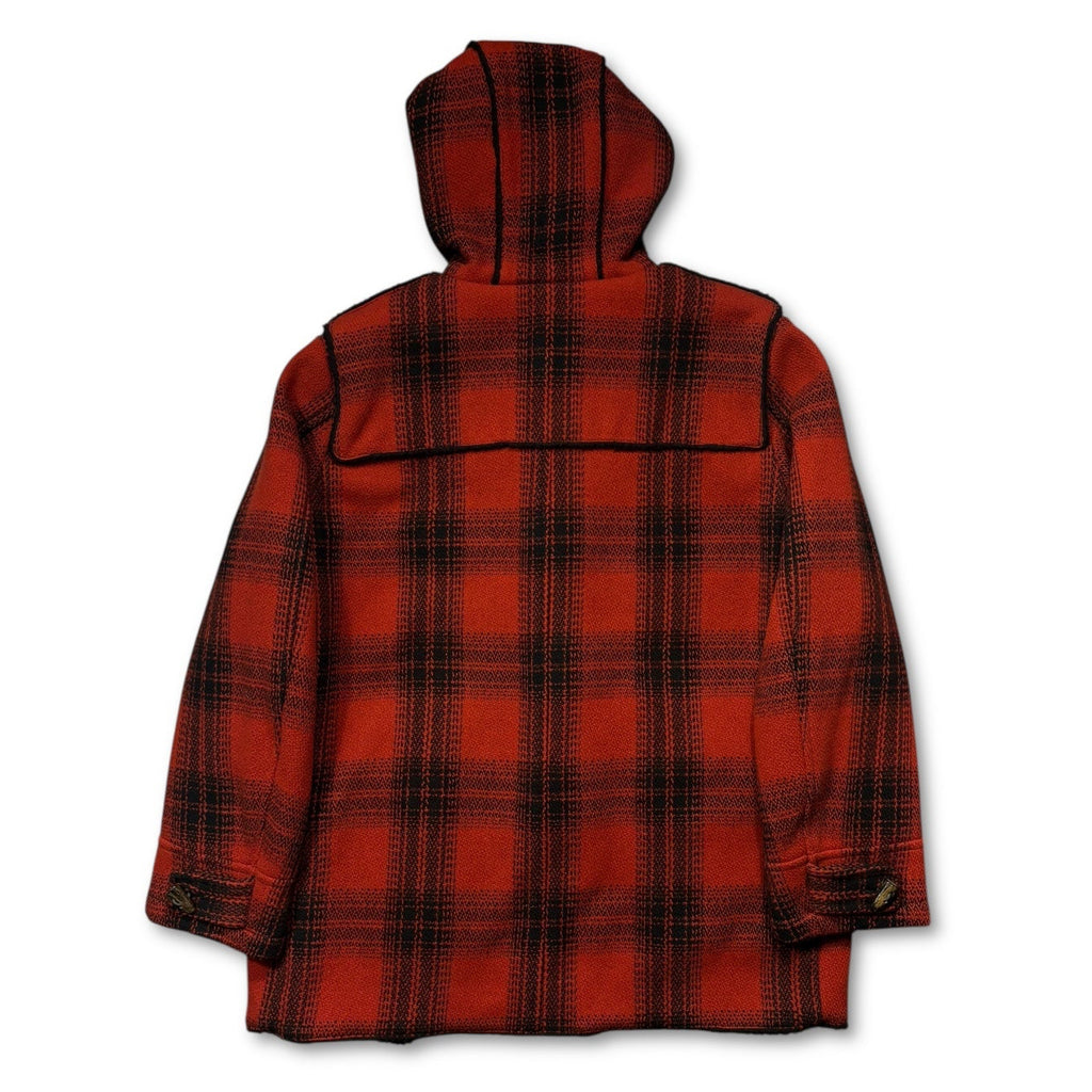 00s Complete Finess Hooded Plaid Coat