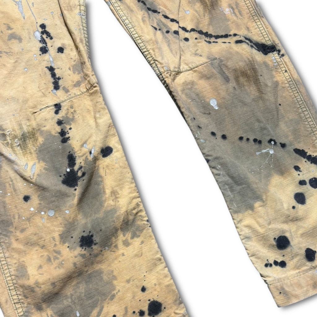 [13each remake] 00s Blue Way Bleached Paint Pants