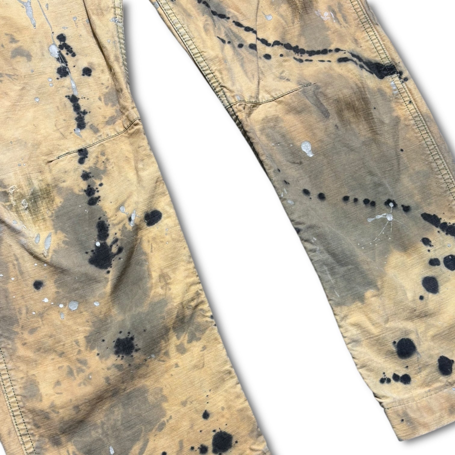 [13each remake] 00s Blue Way Bleached Paint Pants