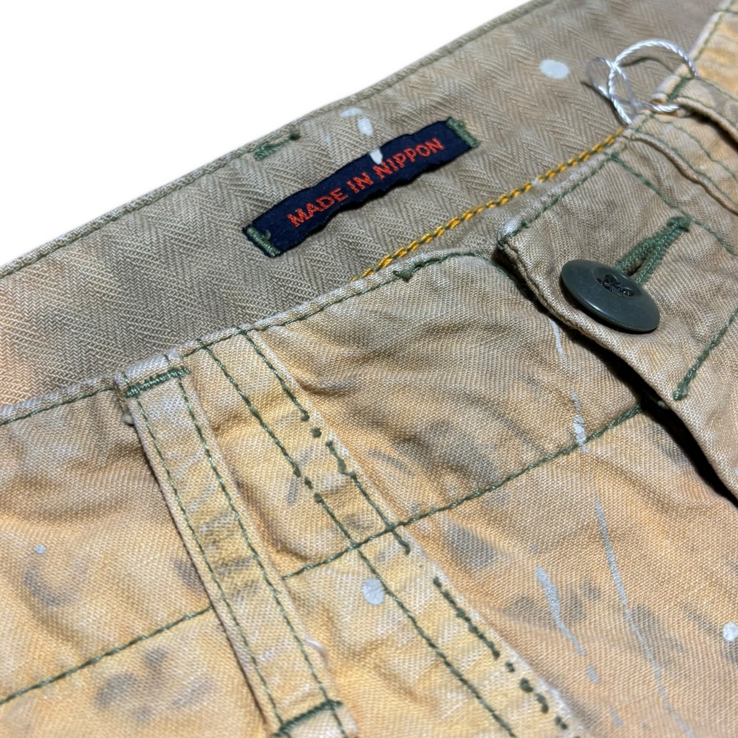 [13each remake] 00s Blue Way Bleached Paint Pants