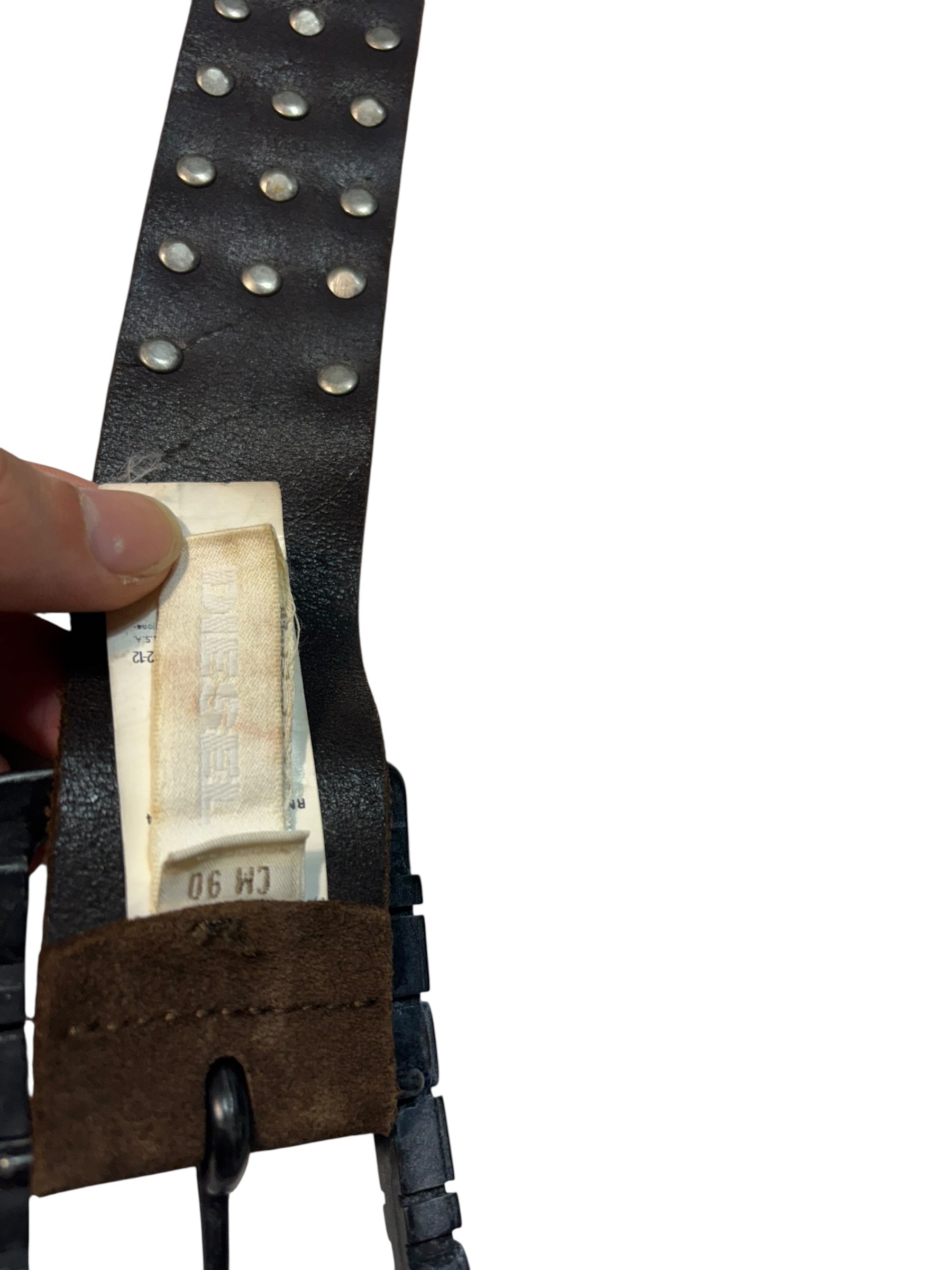 00s Diesel Metal Leather Belt