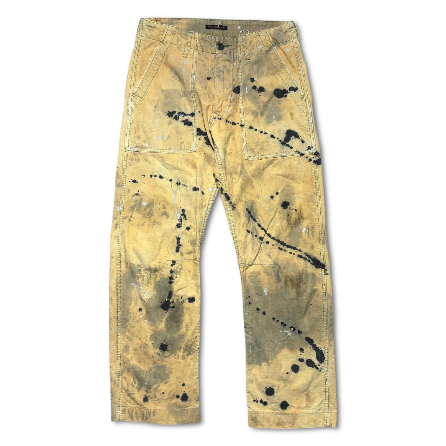 [13each remake] 00s Blue Way Bleached Paint Pants