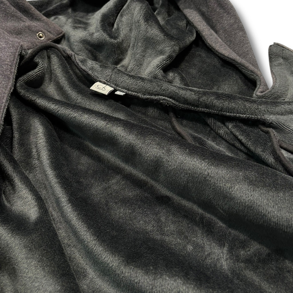 Calvin Klien 00s asymmetry zip hoodie