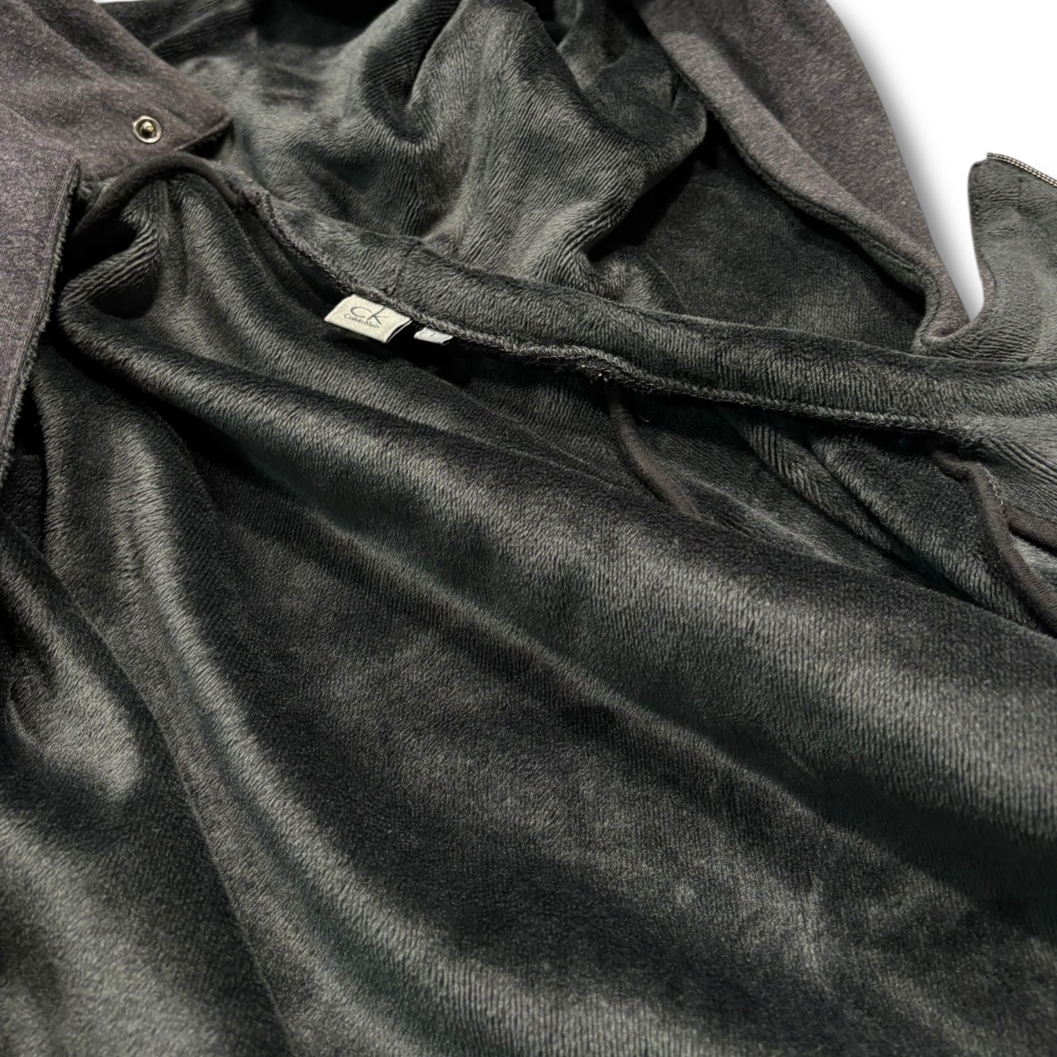 Calvin Klien 00s asymmetry zip hoodie