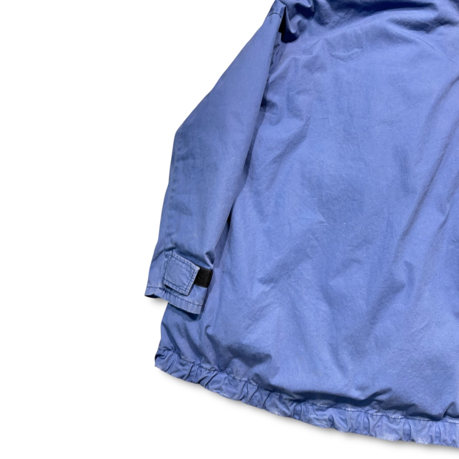 00s Fur Hooded Long Coat Blue