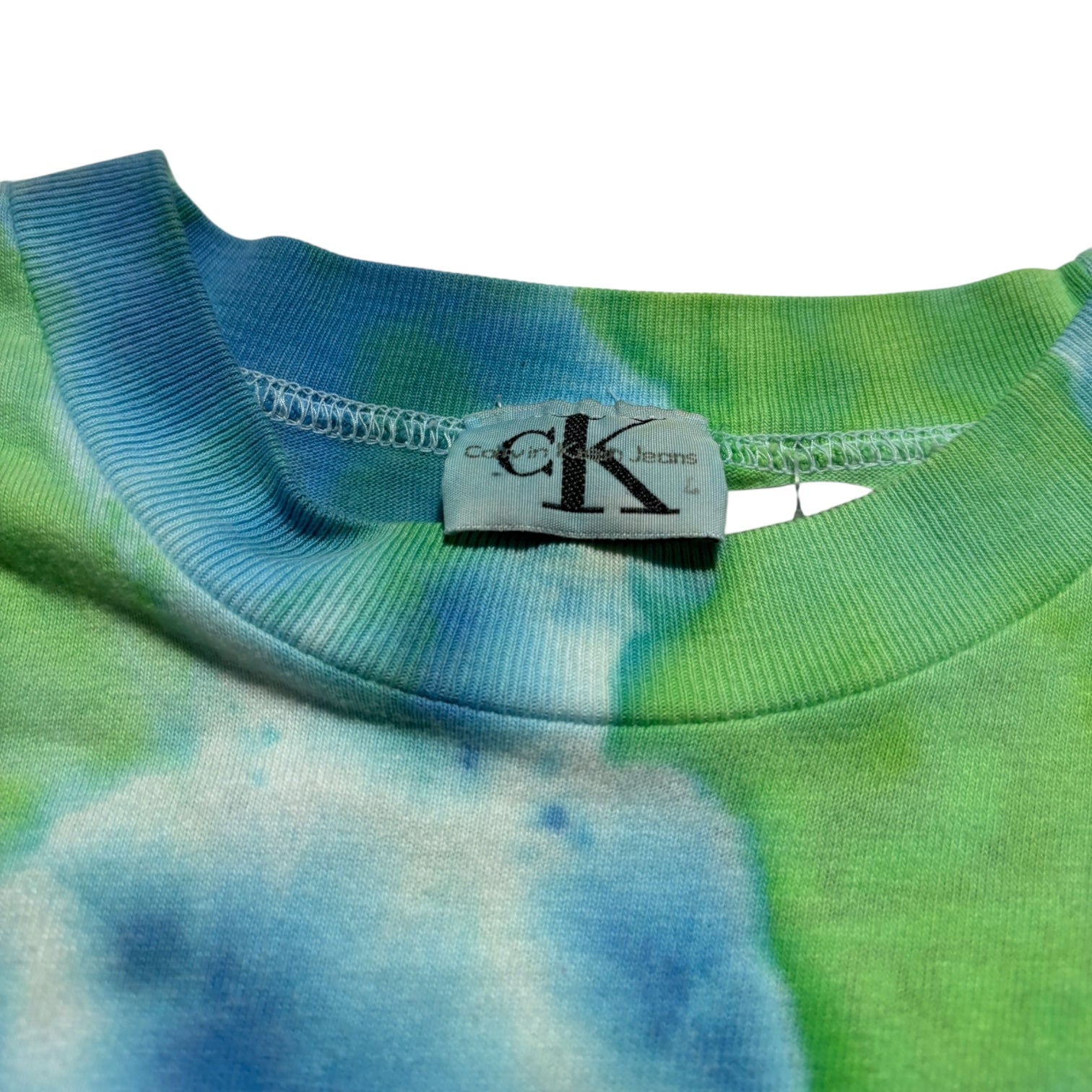 90s Calvin Klien tyedye embroiled Tee