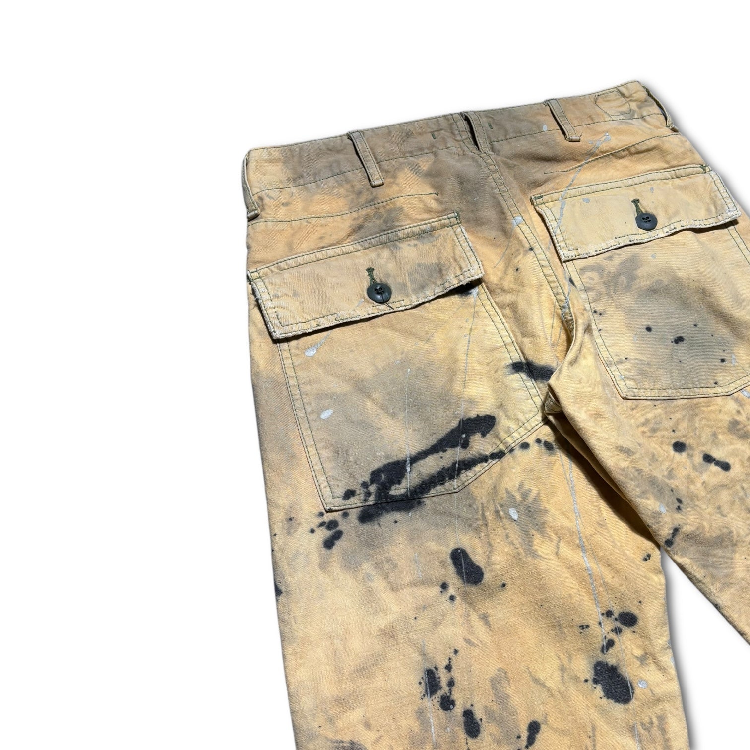 [13each remake] 00s Blue Way Bleached Paint Pants
