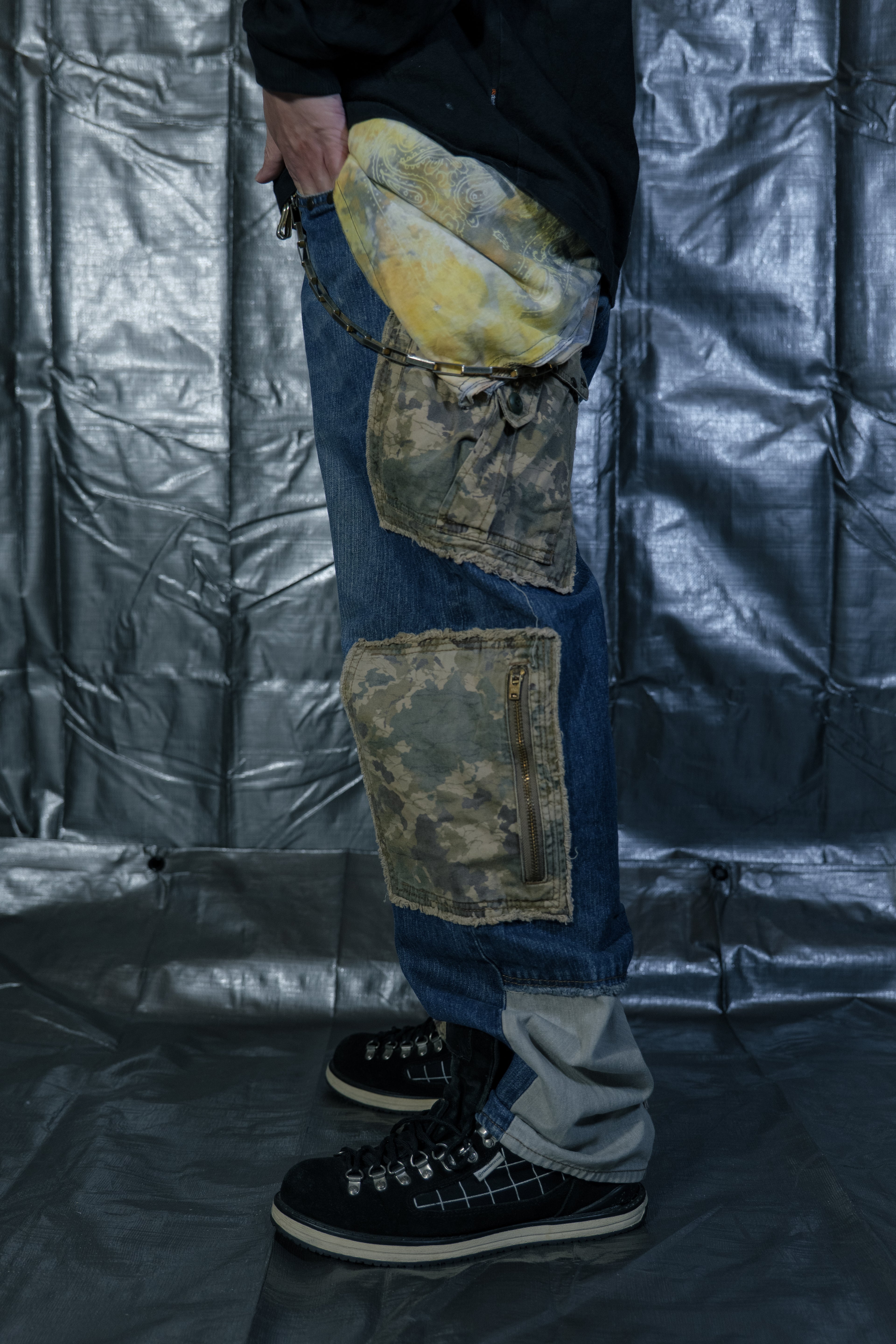 PPFM 00s Docking Camo Cargo Denim