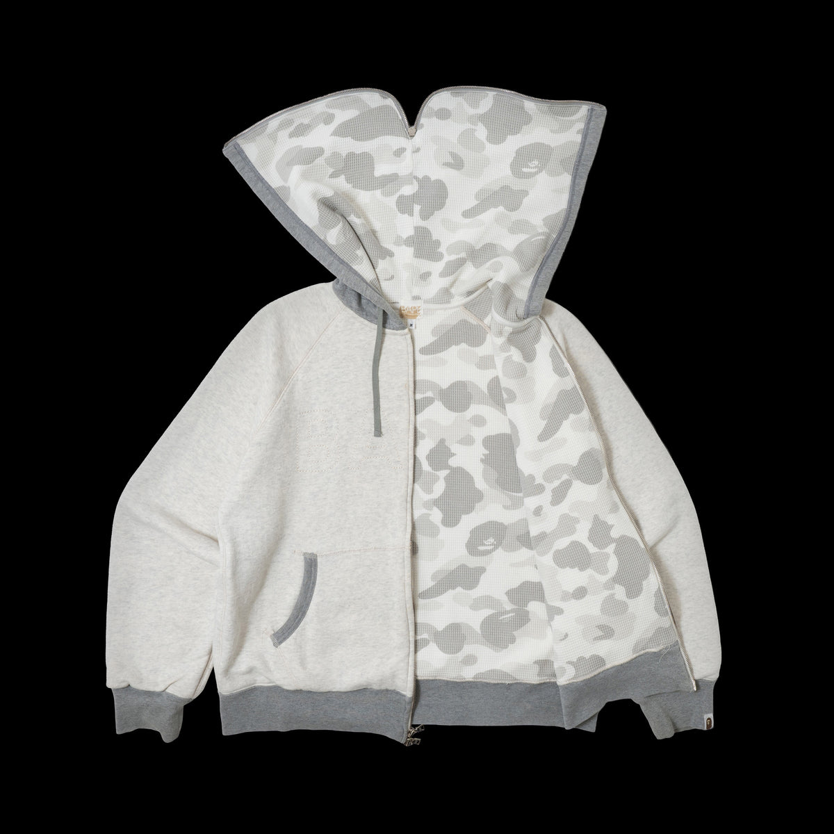 00s BAPE Switched Camouflage Zip Hoodie