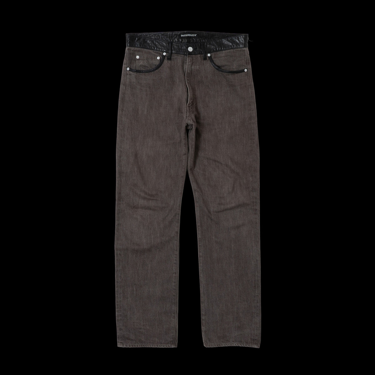 00s RESONATE GOODENOUGH Leather Switched Jeans