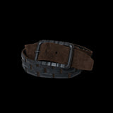 Diesel Studded Block Pattern Suede Belt