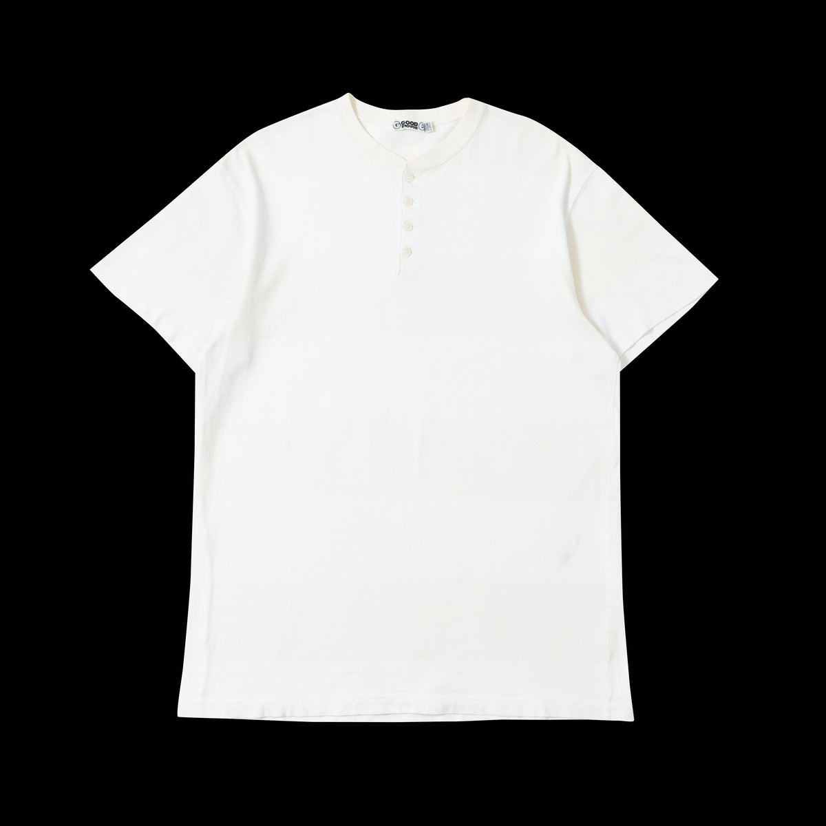 90s GOODENOUGH Henley Neck Striped Tee