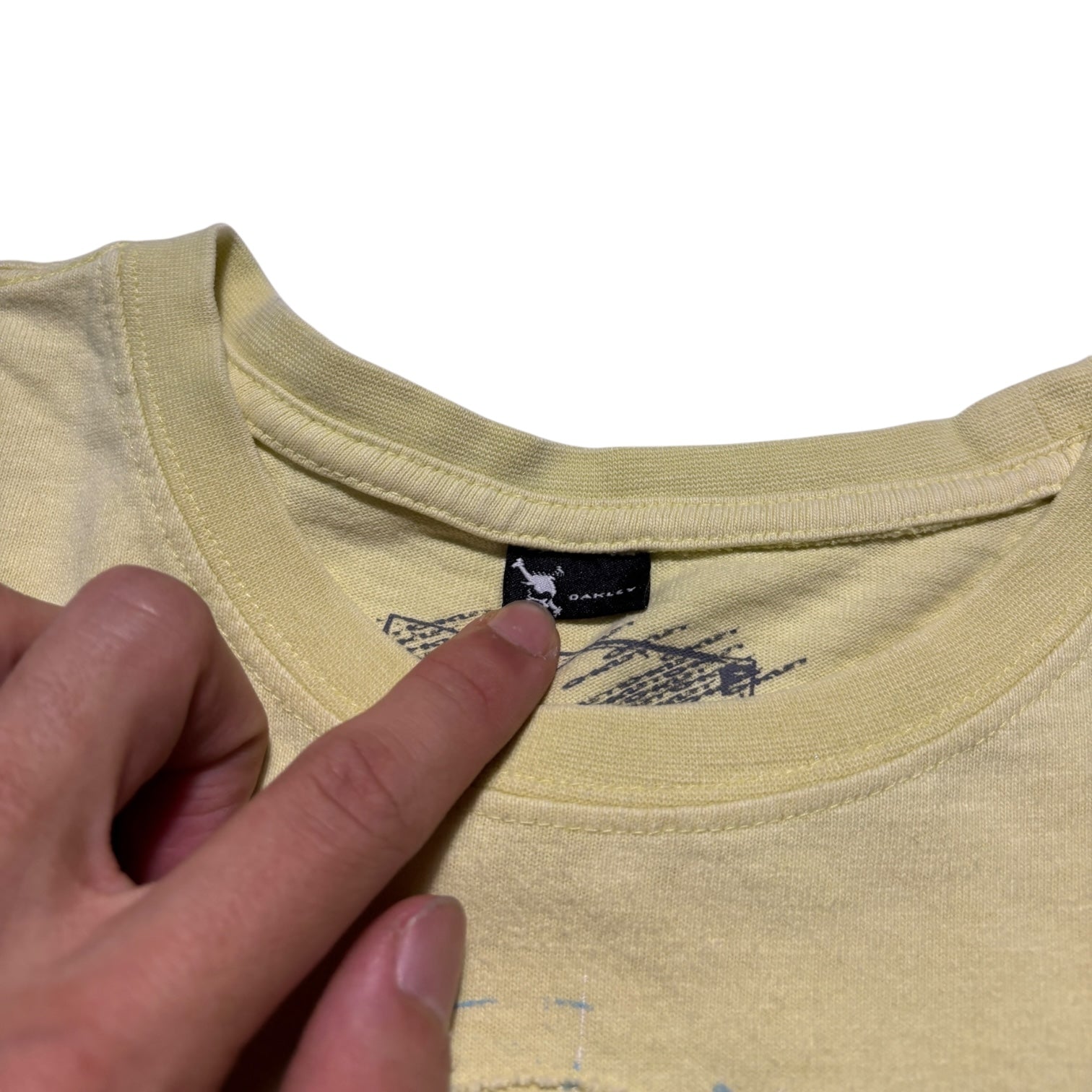 00s Oakley earth logo Tee Yellow