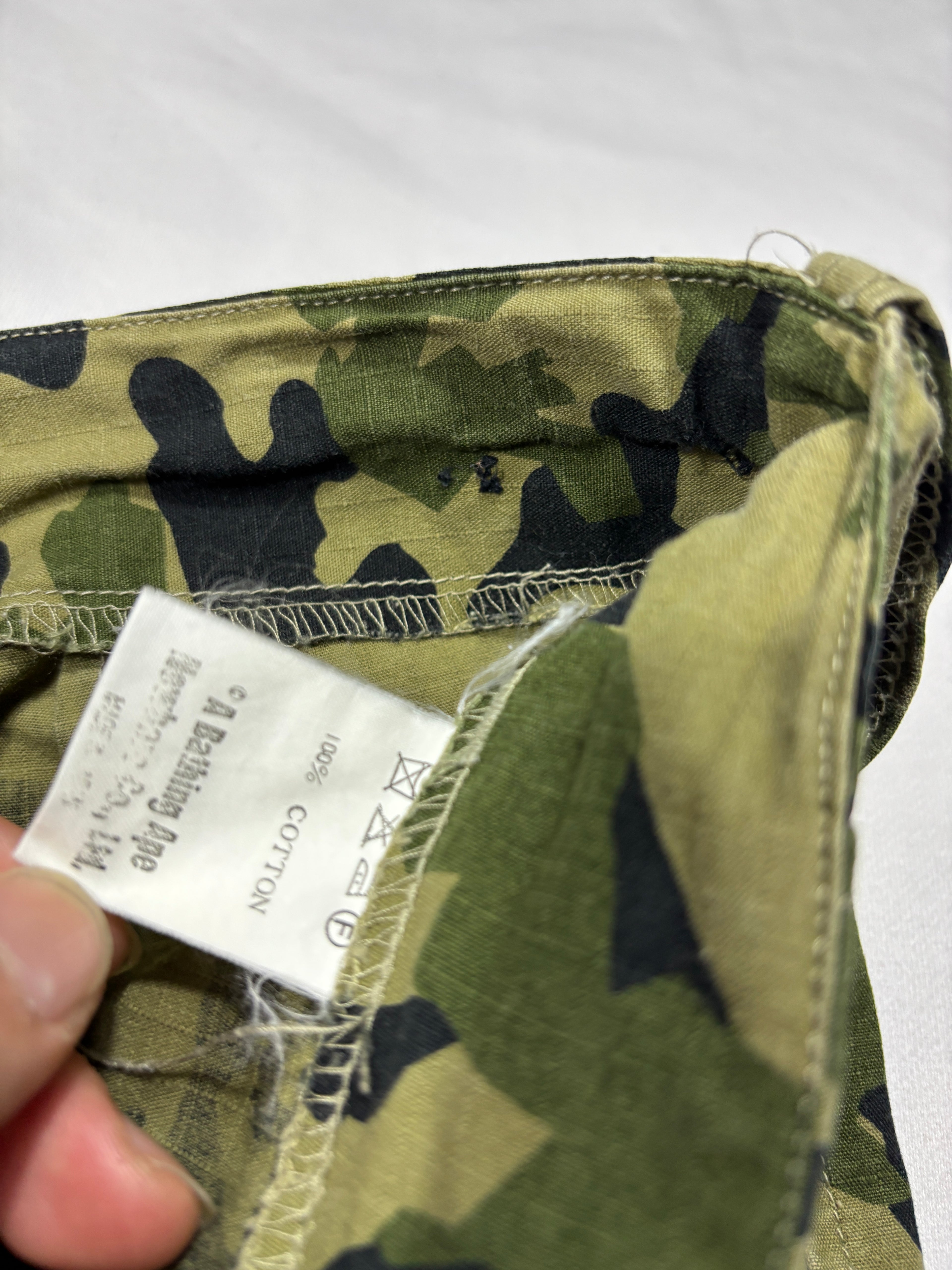 00s Bape head camo cargo