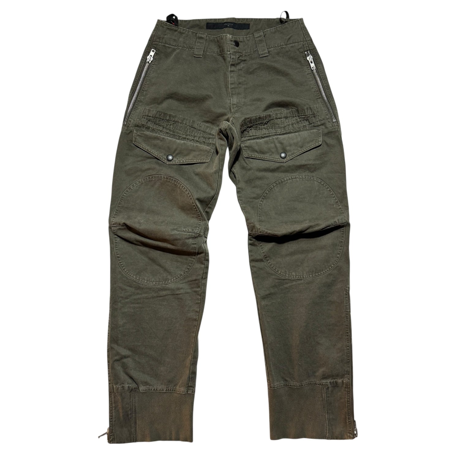 GRIFFIN Cargo Parachute Pants Khaki