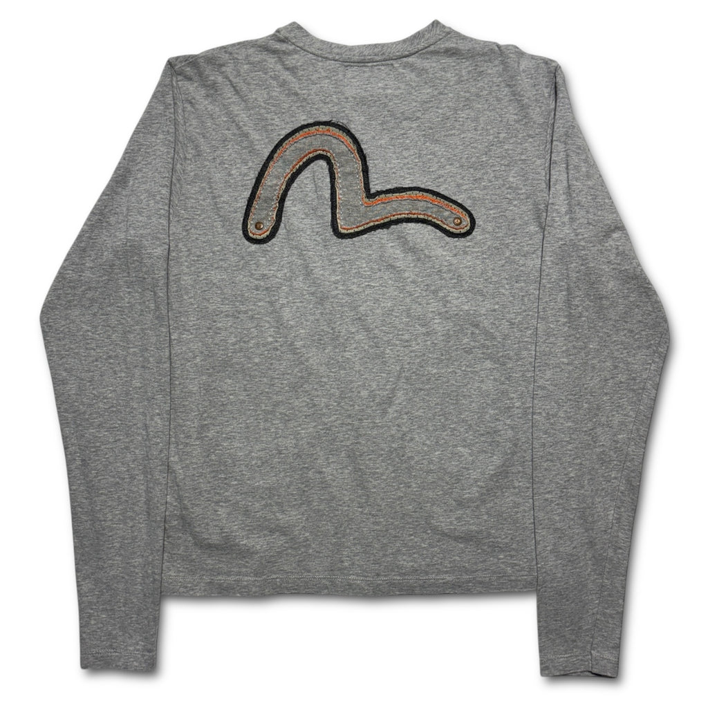00s Evisu Logo Long sleeve grey