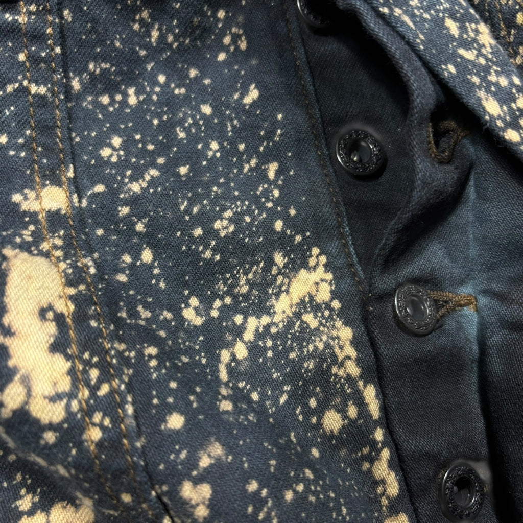 [13each remake] Vintage washed double knee breached