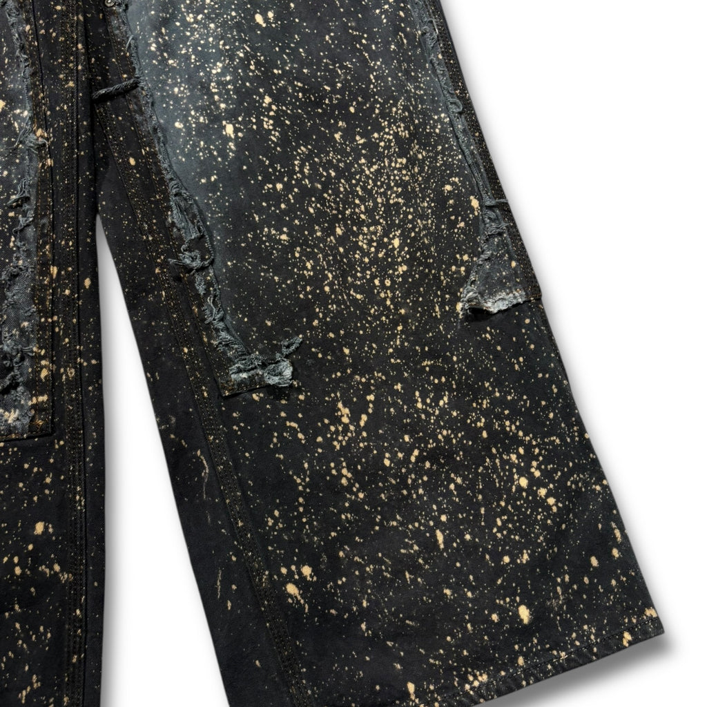 [13each remake] Vintage washed double knee breached