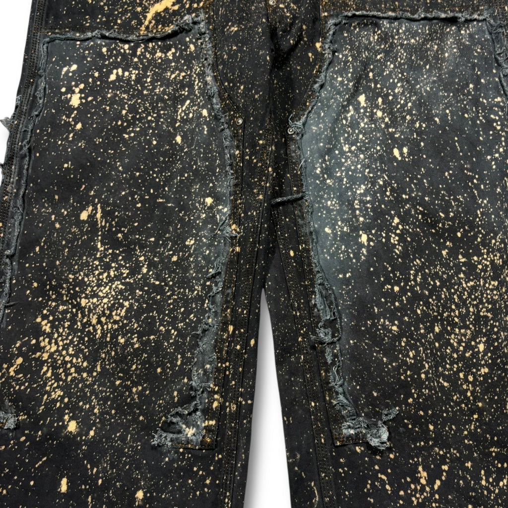 [13each remake] Vintage washed double knee breached