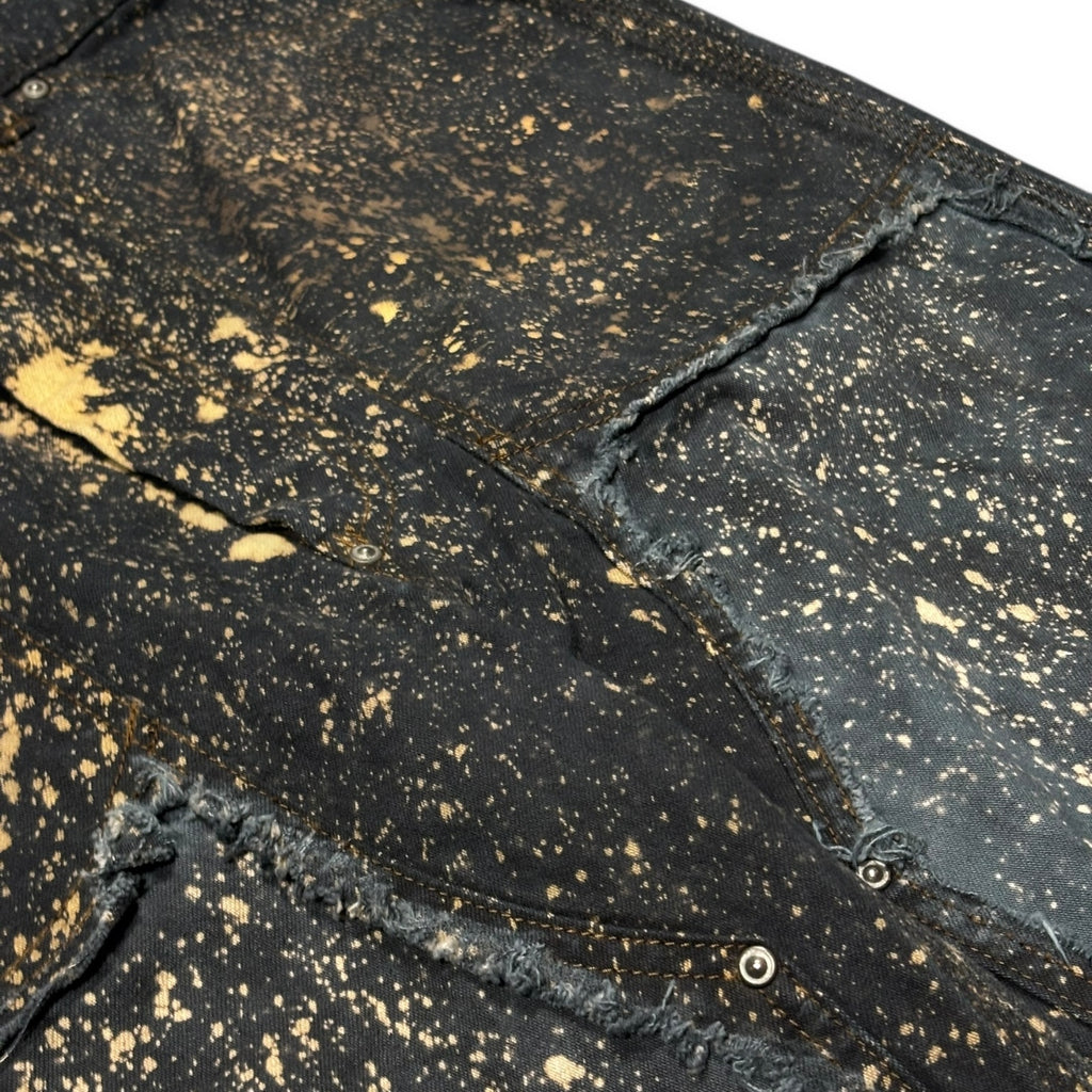 [13each remake] Vintage washed double knee breached