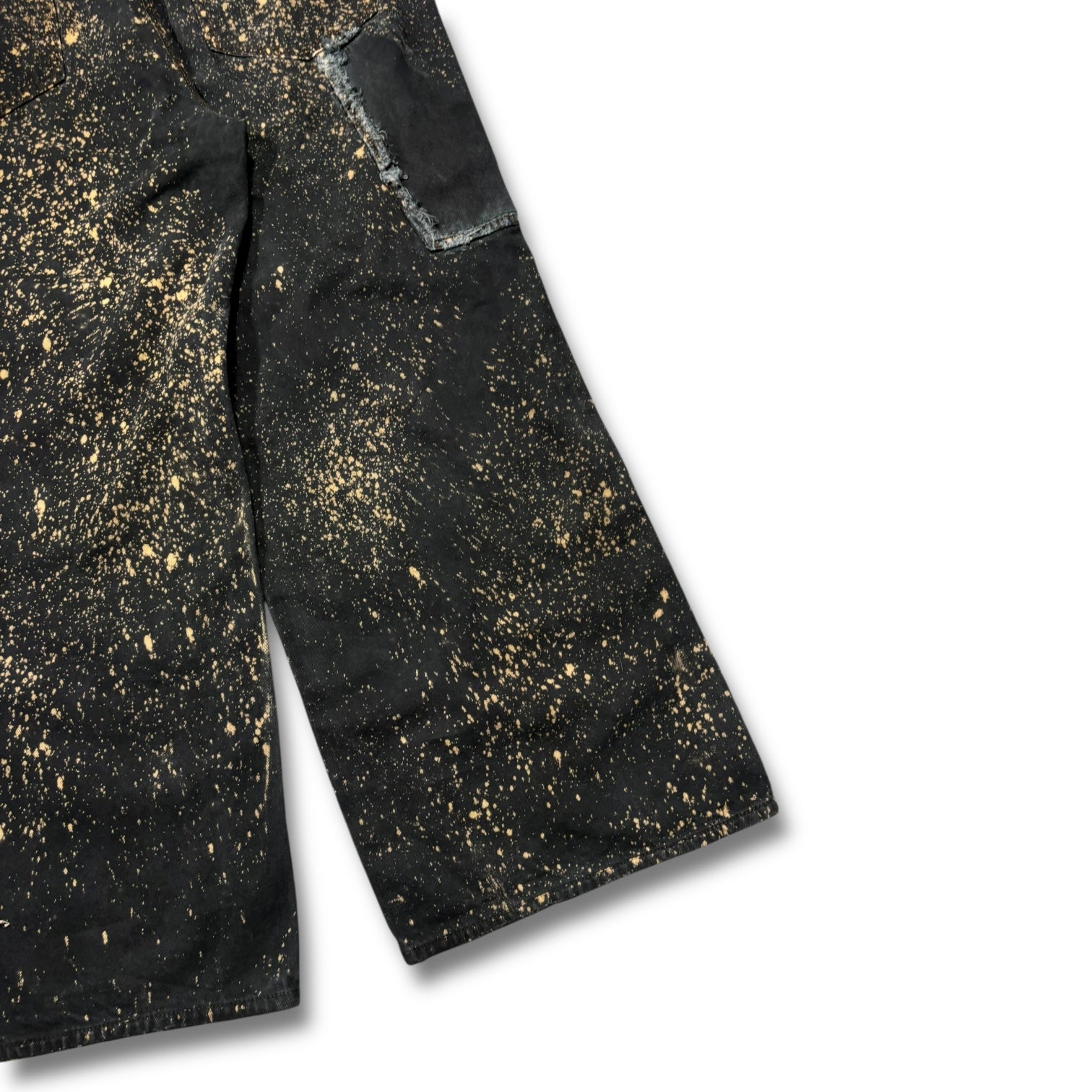 [13each remake] Vintage washed double knee breached