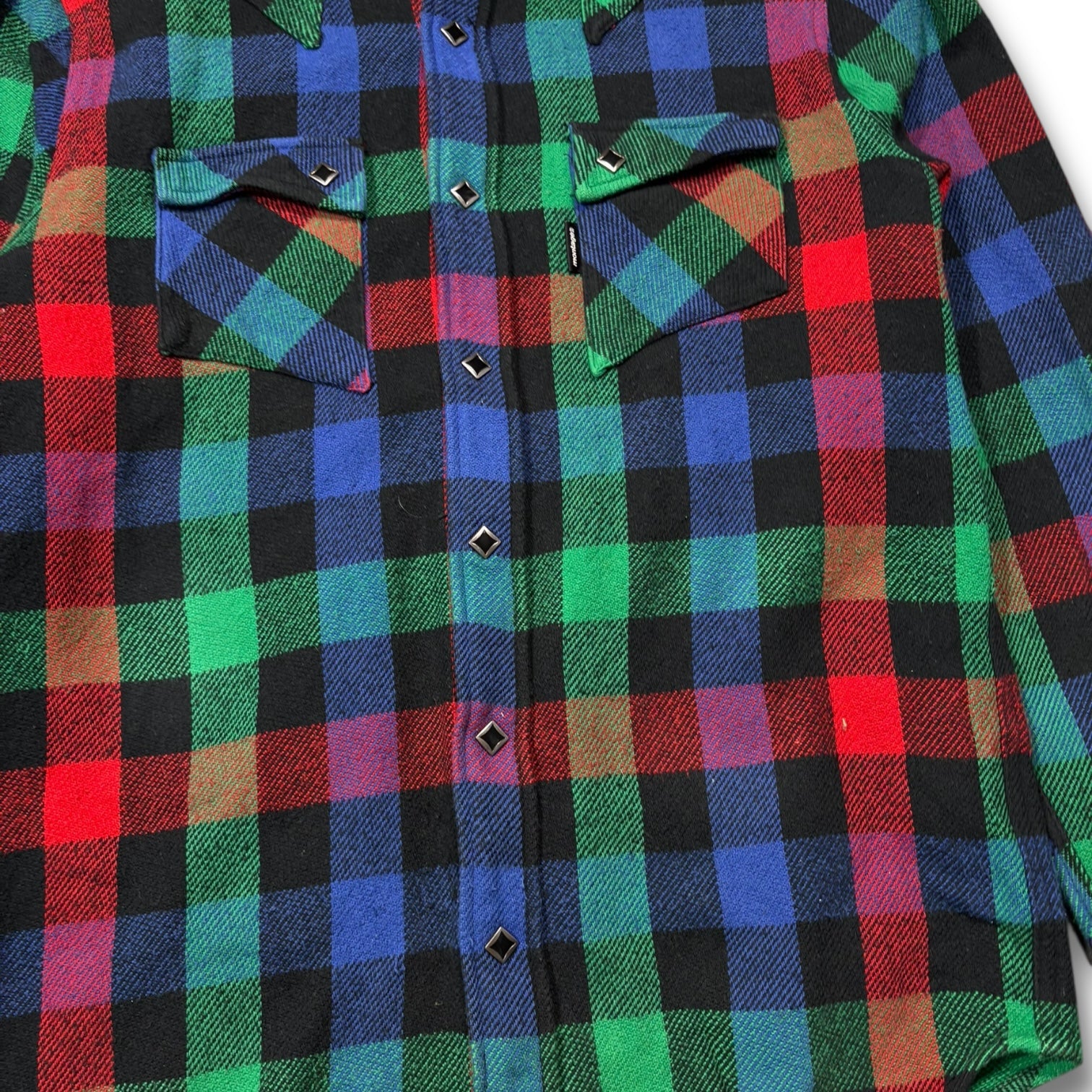 00s Montage multi color plaid shirts