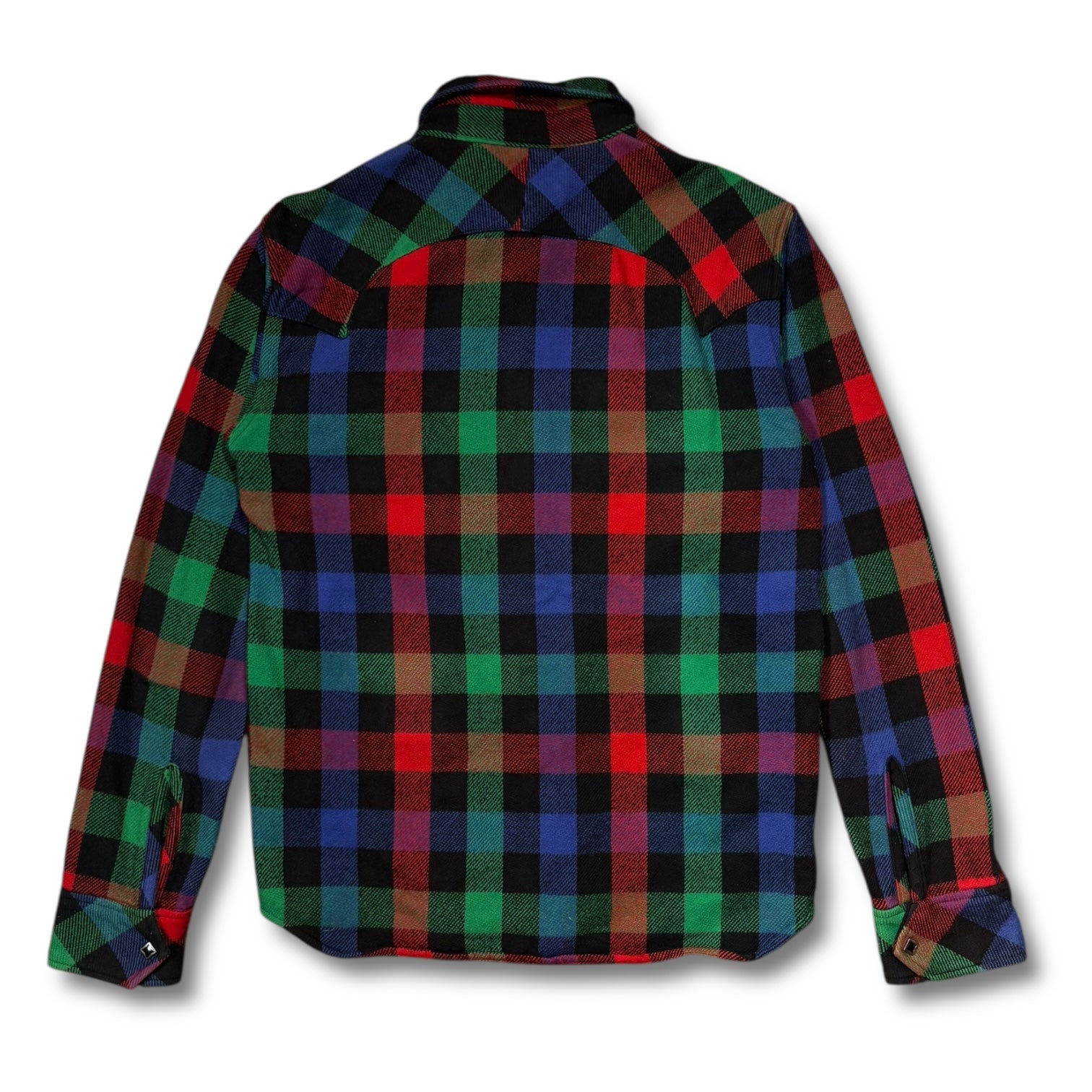 00s Montage multi color plaid shirts