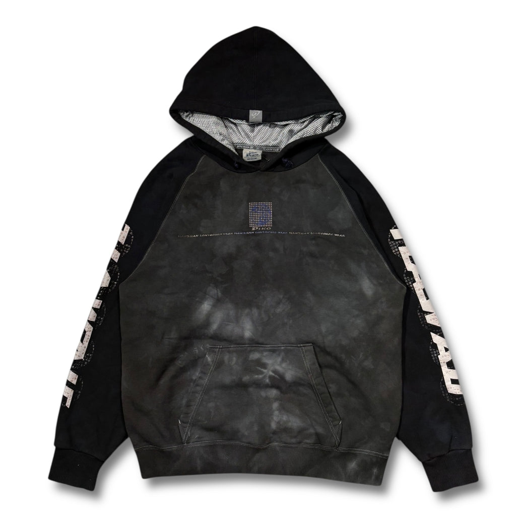 00s Piko Tye Dye Hoodie Black navy