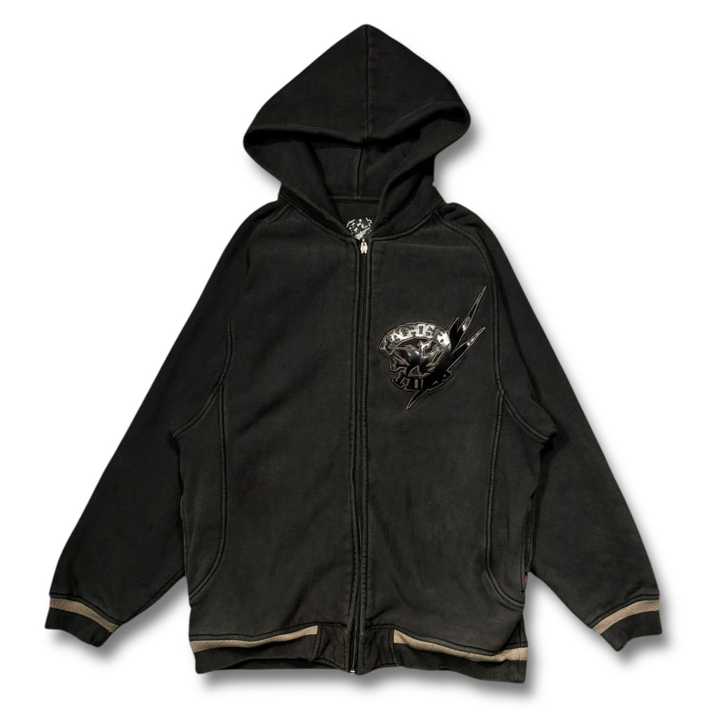 00s Zip up heavy Hoodie Rubber Wappen